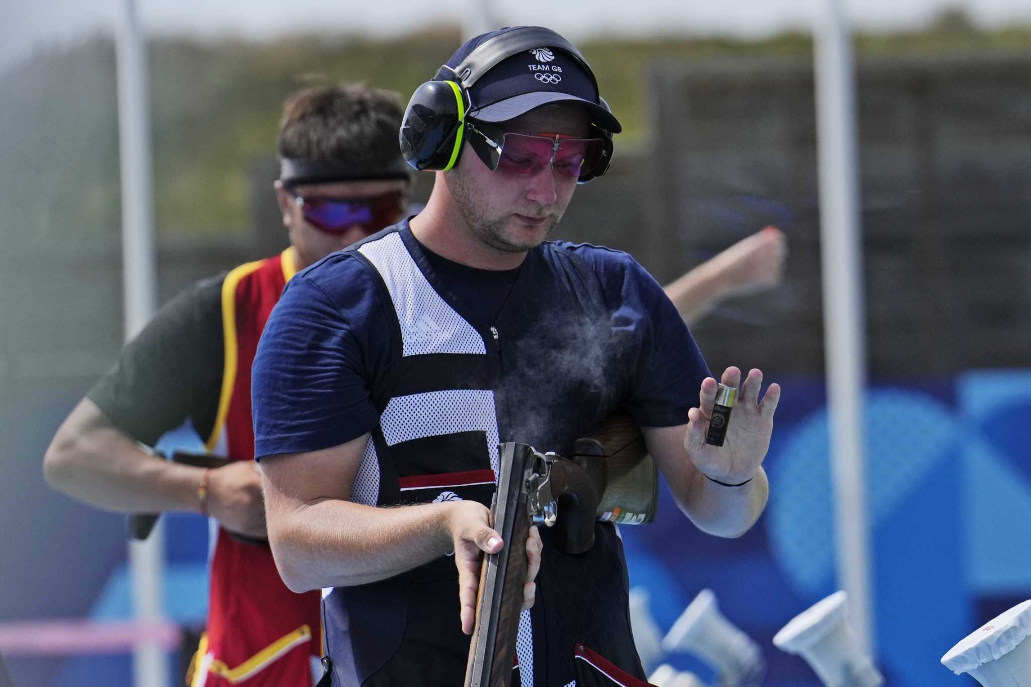 British shooter Nathan Hales wins Olympic men's trap gold. Guatemala gets its 2nd-ever medal