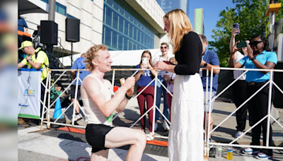Pittsburgh runner proposes to girlfriend after winning Cleveland Marathon