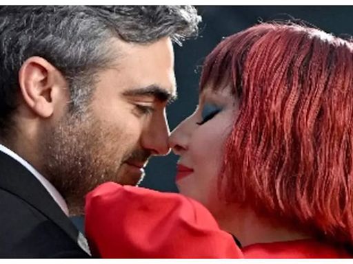 Lady Gaga Michael Polansky: Joker Folie a Deux London premiere; Lady Gaga kisses her fiancé Michael Polansky at the red carpet | - Times of India