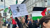 Fact Check: Real Pic of Protester Holding a Sign That Says 'Keep the World Clean' and Shows Israeli Flag in Trash Bin?