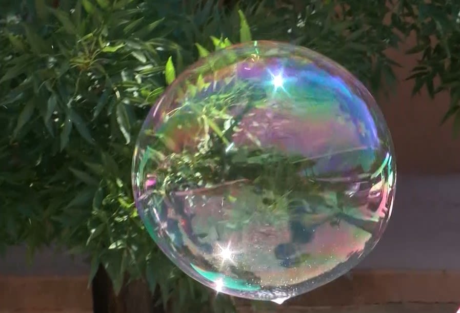 Families have fun with bubbles at New Mexico toy store