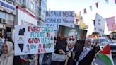 Manifestantes forman cadenas humanas en Turquía para protestar contra Israel