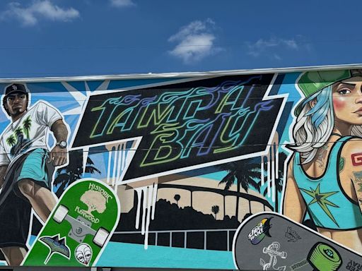 So long, Tom Brady. New Rays skater uniform inspires replacement mural.