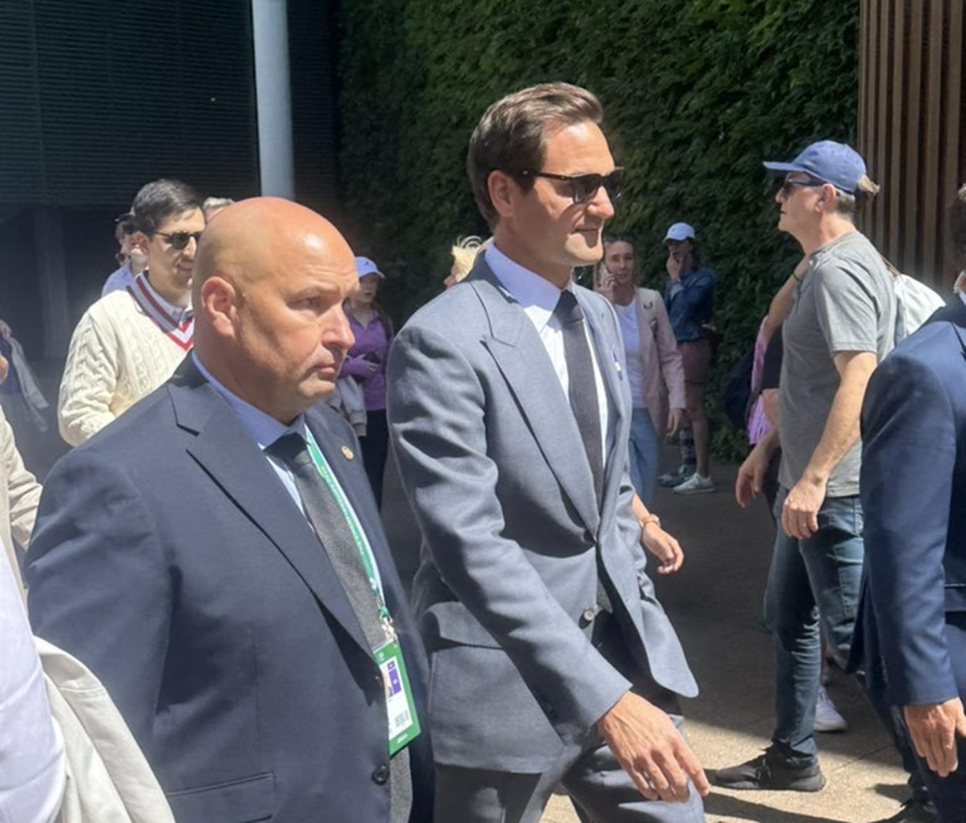 Roger Federer is at Wimbledon to watch Andy Murray's last Championships