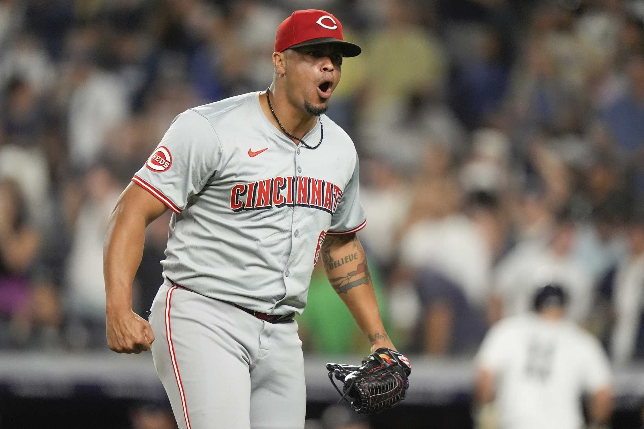 Judge grounds into pivotal double play as Reds hold off slumping Yankees 3-2 behind Abbott and 'pen