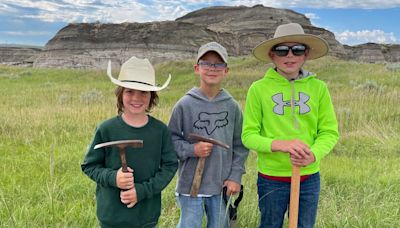 Three schoolboys left ‘completely speechless’ after discovering T rex skeleton in North Dakota