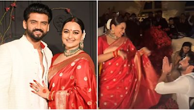 WATCH: Zaheer Iqbal proposes to Sonakshi Sinha as they dance to Salman Khan’s Mujhse Shaadi Karogi at wedding reception; don't miss actress' reaction