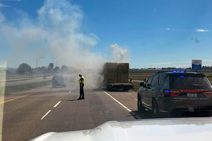 Hay fire on U.S. Highway 20 near Idaho Falls causing traffic delays - East Idaho News