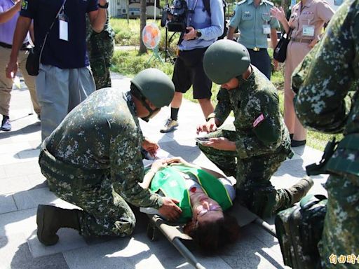 國家防災日震災動員演練在嘉義縣 逼真演習大量傷患送醫