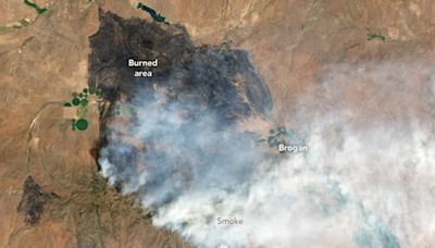 Oregon wildfire scale revealed in NASA images—"Burned over 132,000 acres"