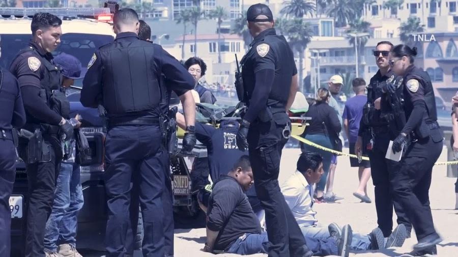 2 hospitalized after large brawl breaks out near Santa Monica Pier