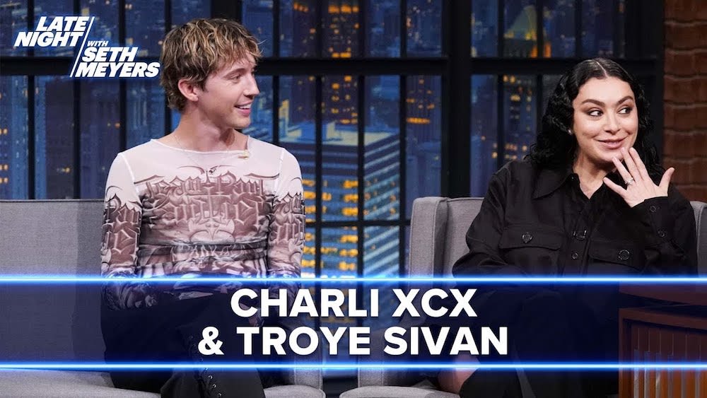 Charli XCX & Troye Sivan Talk About Turning Their Arena Tour Into A Rave On 'Seth Meyers': Watch