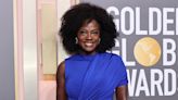 Viola Davis Accessorizes Blue Golden Globes Gown with 'Brilliant' Glam and Lots of Bling