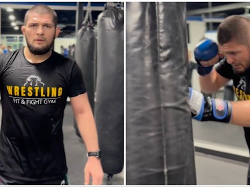 Footage shows former UFC champion Khabib Nurmagomedov training amid comeback rumours