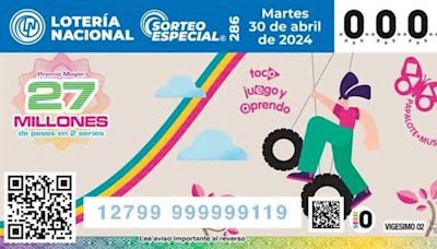 Lotería Nacional: Resultados del Sorteo Especial 286 del 30 de abril de 2024