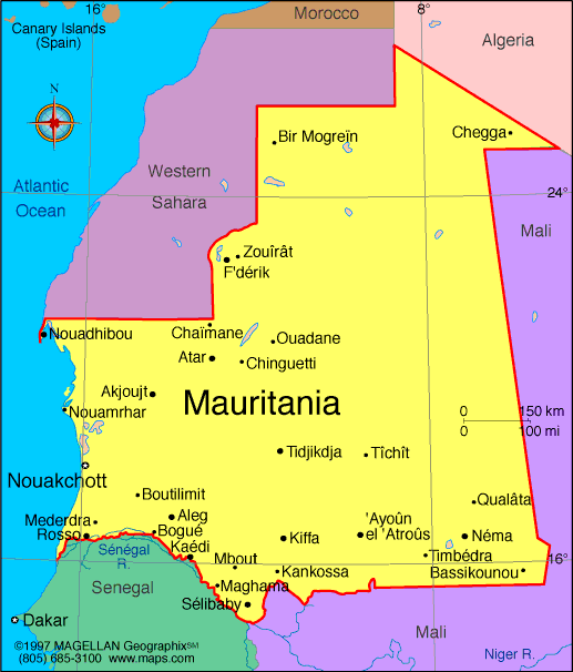 map mauritania mauritania profile history government economy ...