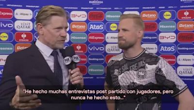 El momento más especial: Peter Schmeichel entrevista a su hijo Kasper en la Eurocopa - MarcaTV