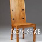 桃子家居中古設計師藝術原木餐椅簡約復古民宿實木椅子詫寂風單人靠背椅