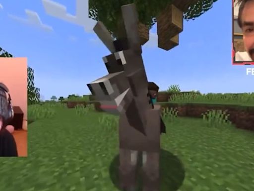 VIDEO: Eugenio Derbez vuelve como el Burro de Shrek con streamer "Quackity" en Minecraft