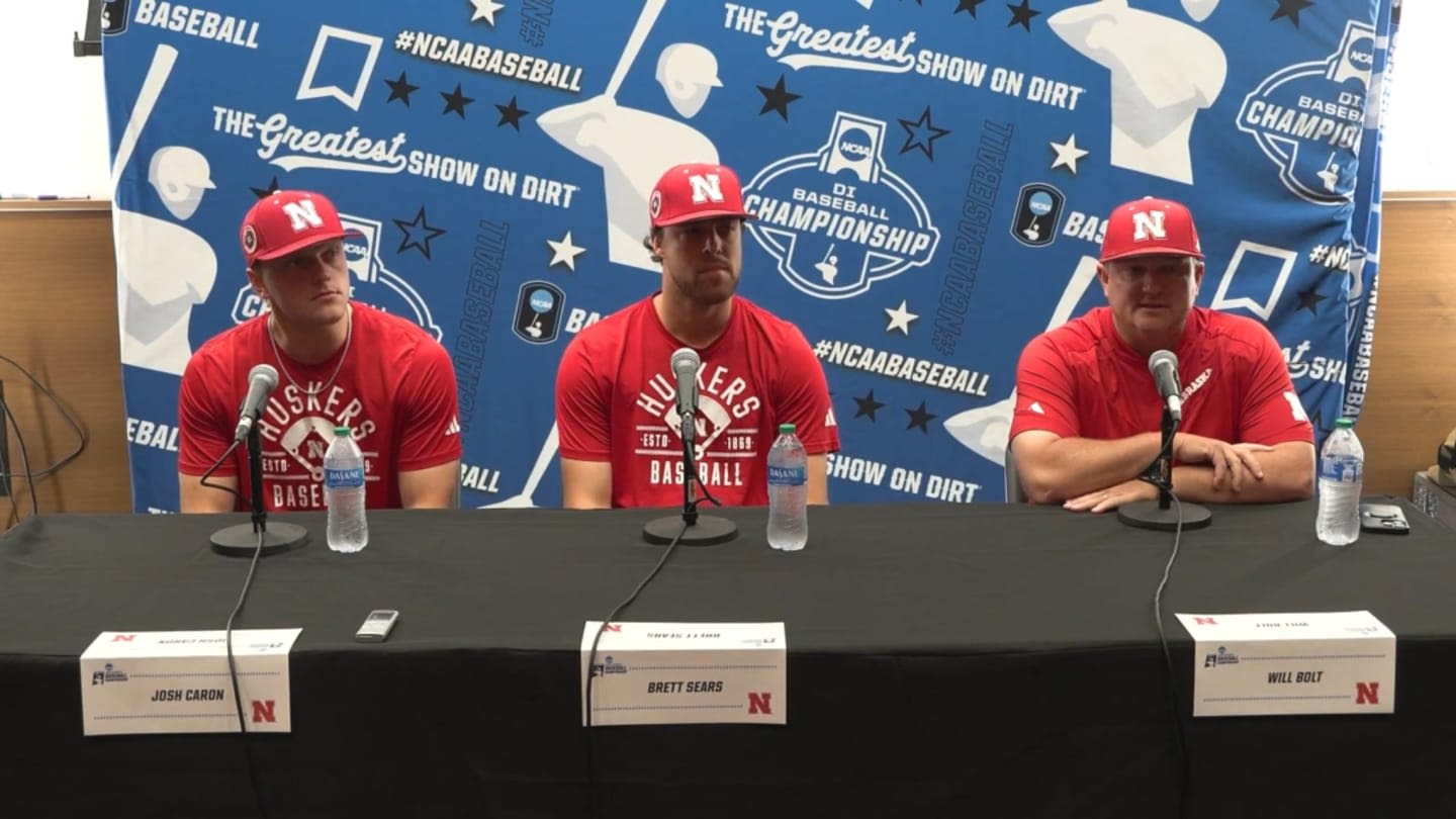 WATCH: Nebraska Baseball's Will Bolt, Josh Caron, Brett Sears Meet with Media Ahead of Stillwater Regional