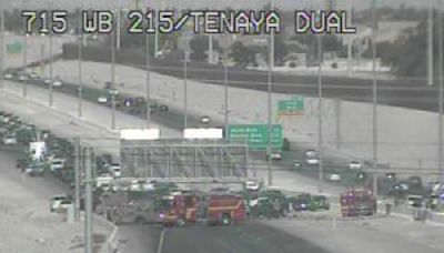Fiery wrong-way crash kills 2, shuts down 215 in northwest Las Vegas