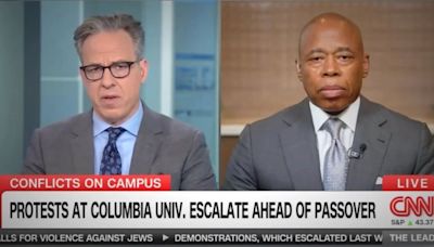 Jake Tapper Confronts NY Mayor Eric Adams Over Columbia Protests: ‘Is That Hate Speech or Is That Protected Free Speech...