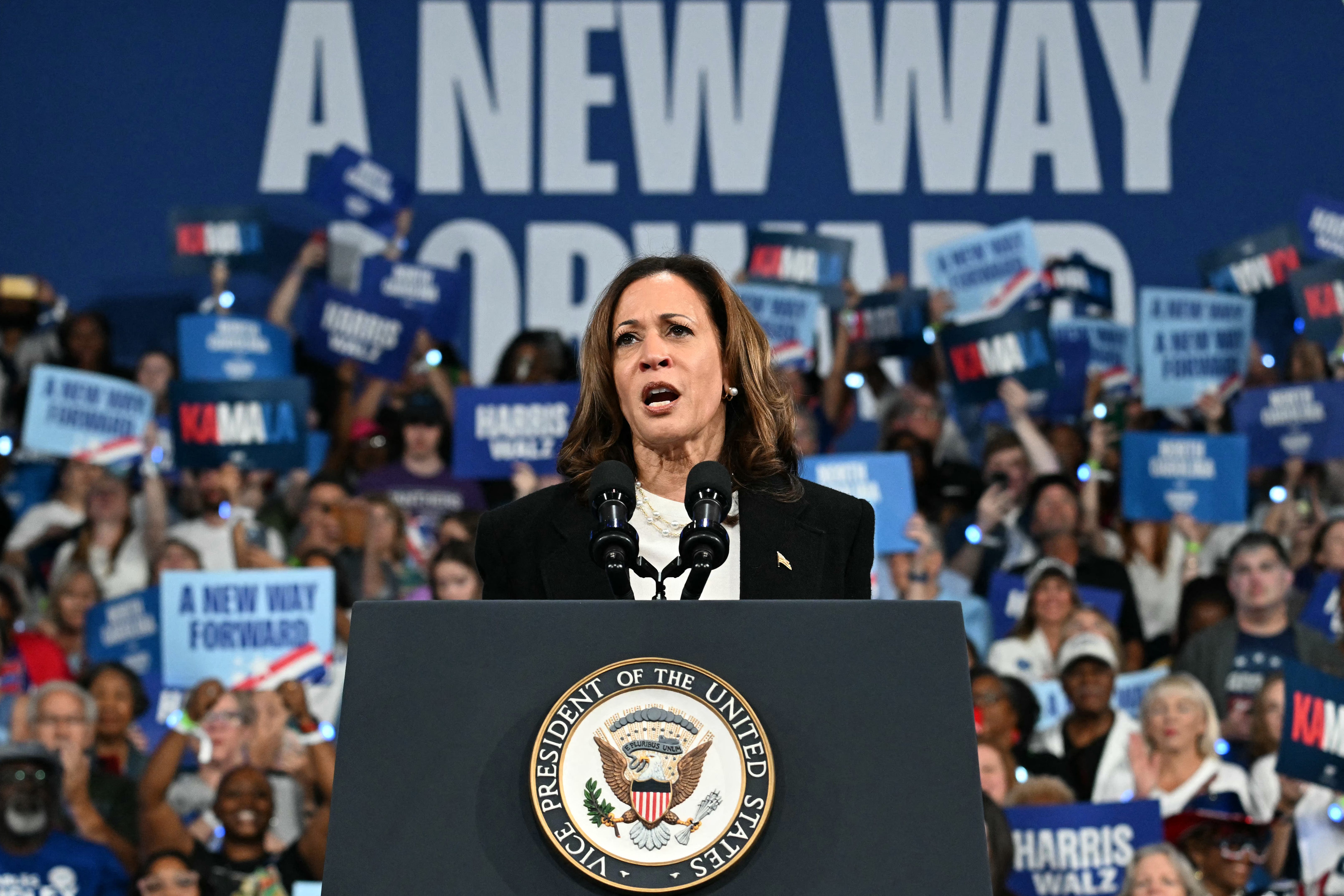 Kamala Harris sinks her teeth into NC holding two post-debate rallies