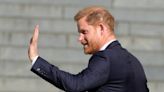 Prince Harry laughs as he’s asked if he’s ‘happy to be home’ on UK visit