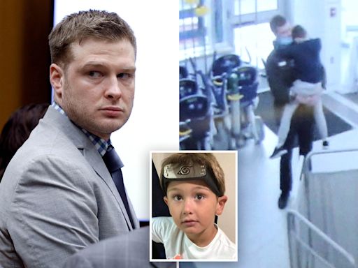 Christopher Gregor, accused NJ dad in treadmill death, seen carrying son’s limp body into hospital in disturbing video