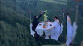 "The Last Supper": Couple's Mid-Air Dining Experience Is Giving The Internet Goosebumps