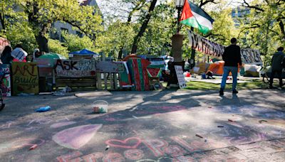 Pro-Palestinian camps remain at Chicago-area campuses; 68 arrested at the School of the Art Institute