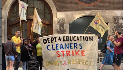 Government cleaners win pay-out of up to £2,500 as strike called off