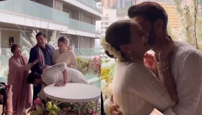 Zaheer Iqbal touches feet of in-laws Shatrughan Sinha and Poonam, kisses wife Sonakshi Sinha on wedding day, watch video