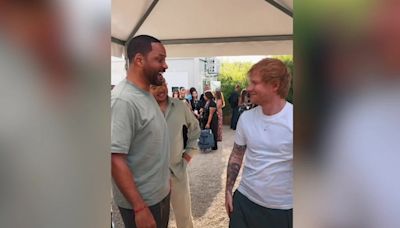 Ed Sheeran reveals Fresh Prince of Bel-Air tattoo to surprised Will Smith