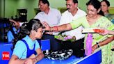 Students receive warm welcome as schools reopen | Raipur News - Times of India