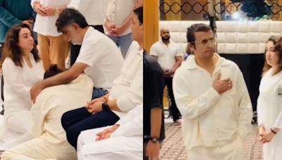 Sonu Nigam Breaks Down, Cries Inconsolably At Krishan Kumar's Feet During Tishaa's Prayer Meet (VIDEO)