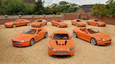 Aston Martin Painted a Full Set of Its 2010 Lineup Bright Orange. Now All 8 Cars Are Heading to Auction.