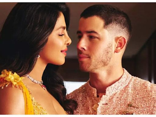 Priyanka Chopra wears stunning necklace; Nick Jonas opts for vintage glam at Ambani's grand wedding: Details Inside | - Times of India