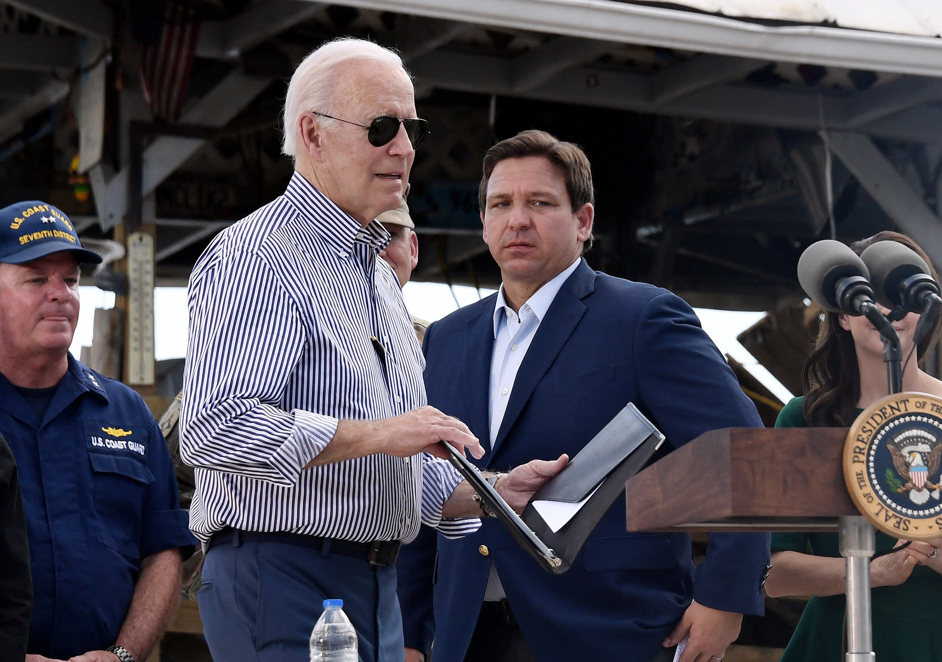 DeSantis laughs at Democrats’ claims Biden could do well in Florida