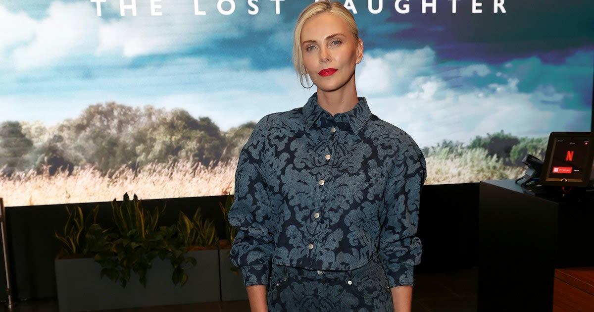 Charlize Theron Accents a Canadian Tuxedo With French Girl Shoes