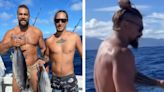 Jason Momoa leaves fans hot under the collar as he dons traditional Hawaiian loincloth on fishing trip