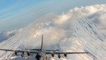 An AC-130 gunship refueled and rearmed on a highway in Arkansas