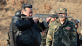 Pictured: Kim Jong-un inspects North Korea’s troops as he ramps up war drills