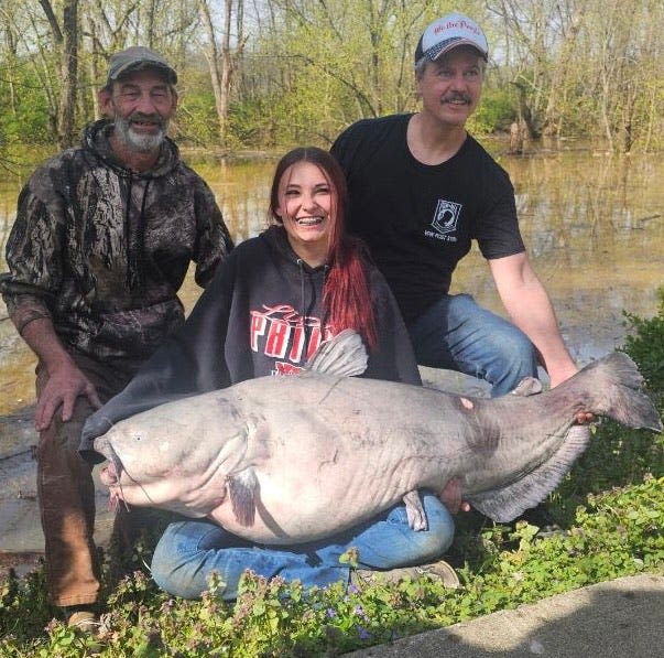 Complaints, objections swept aside as 15-year-old girl claims record for 101-pound catfish