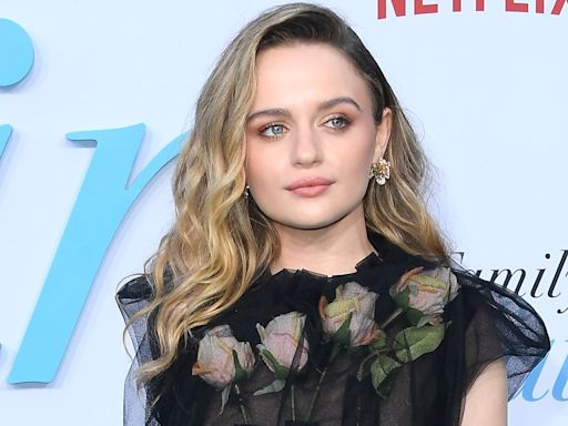 Joey King just freed the nip in the dreamiest flower-filled see-through crop top co-ord