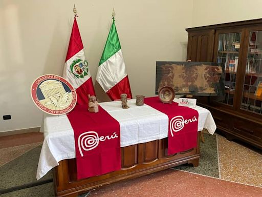 Italia devuelve a Perú cinco piezas arqueológicas precolombinas