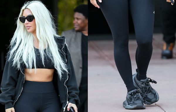 Kim Kardashian Gets Sporty in Balenciaga Sneakers While Out and About in Los Angeles