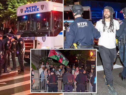 Anti-Israel protesters violently clash with NYPD cops outside City College of New York