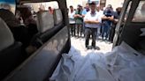 Bodies of 10 people, including four women and four children, arrive at Gaza hospital