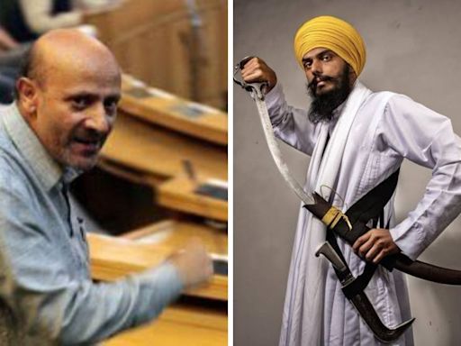 Khalistani sympathiser Amritpal Singh, Engineer Rashid take oath as Lok Sabha members